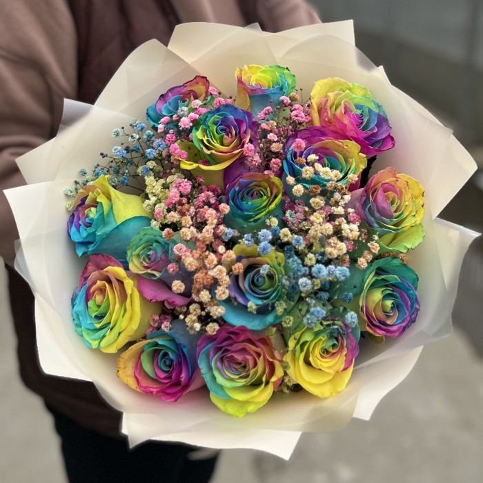 Радужный букет на день рождения дочке