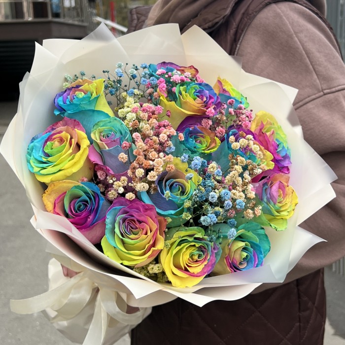 Радужный букет на день рождения дочке