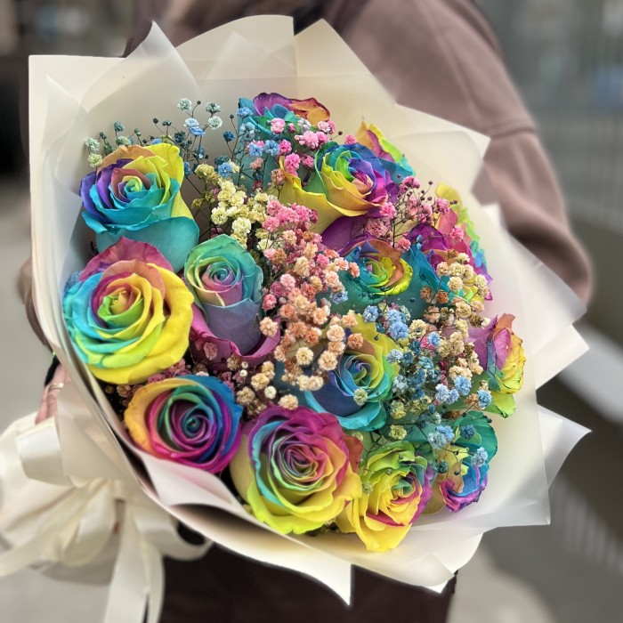 Радужный букет на день рождения дочке
