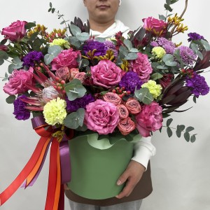 Букет дня в коробке Нежный аромат