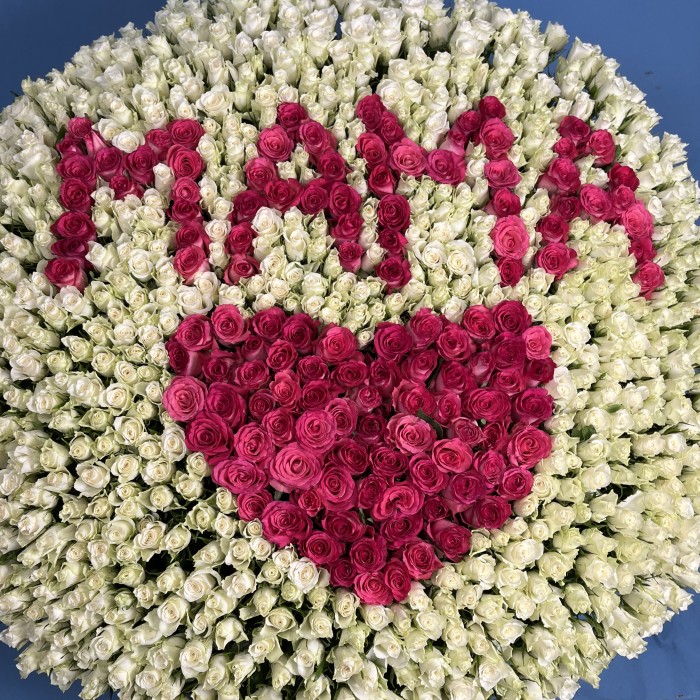 1001 роза корзине Маме