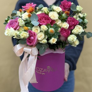 Букет дня  в коробке  яркое настроение