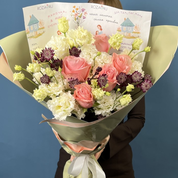 Букет Для мамы с розами Нежность
