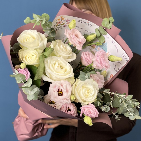 Букет Для мамы с белыми розами