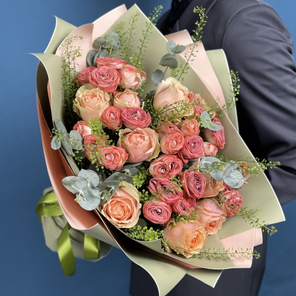 Букет Для мамы с розами Самой любимой