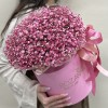 9 розовых гипсофил в коробке