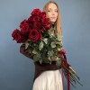 11 красных роз 130 см