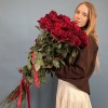 31 длинная красная роза 130 см