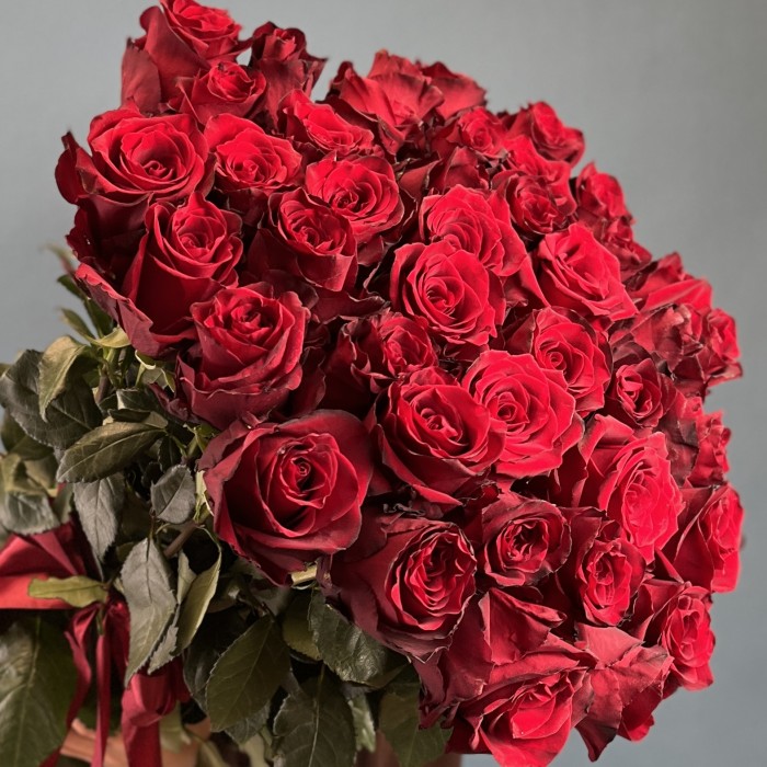 41 красная роза 130 см