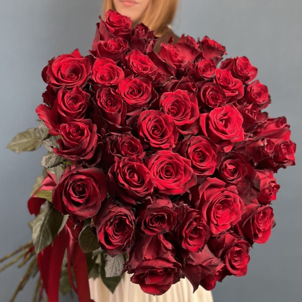 41 красная роза 130 см