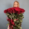 51 красная роза 100 см