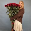 55 красных роз 110 см