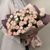 15 кустовых пионовидных розовых роз Грандмас Кэти 50 см