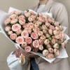 25 кустовых пионовидных розовых роз Грандмас Кэти 50 см