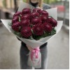 15 бордово-фиолетовых хризантем Покер