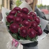 15 бордово-фиолетовых хризантем Покер
