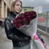 25 бордово-фиолетовых хризантем Покер
