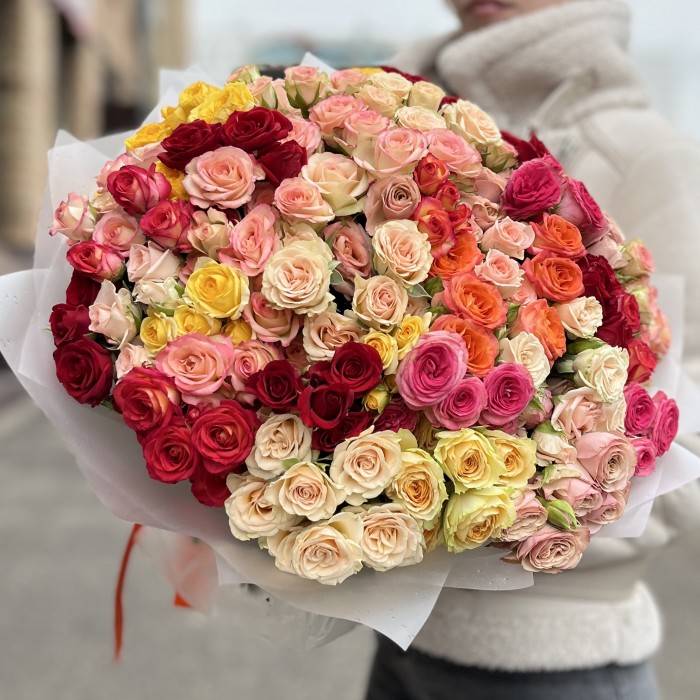 51 кустовая роза MIX