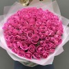 75 розовых роз Аква 40 см