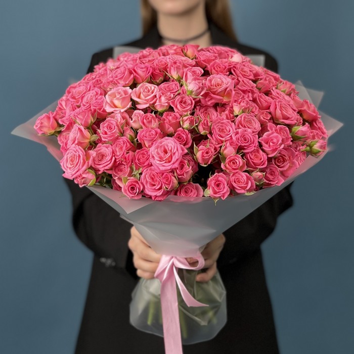 51 нежная кустовая роза Натали 40 см