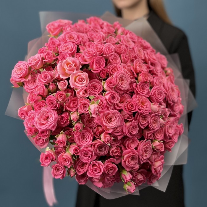 51 нежная кустовая роза Натали 40 см