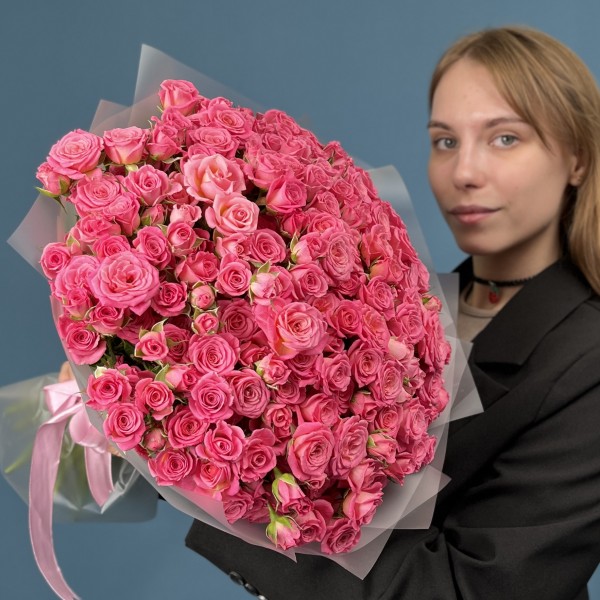 51 нежная кустовая роза Натали 50 см