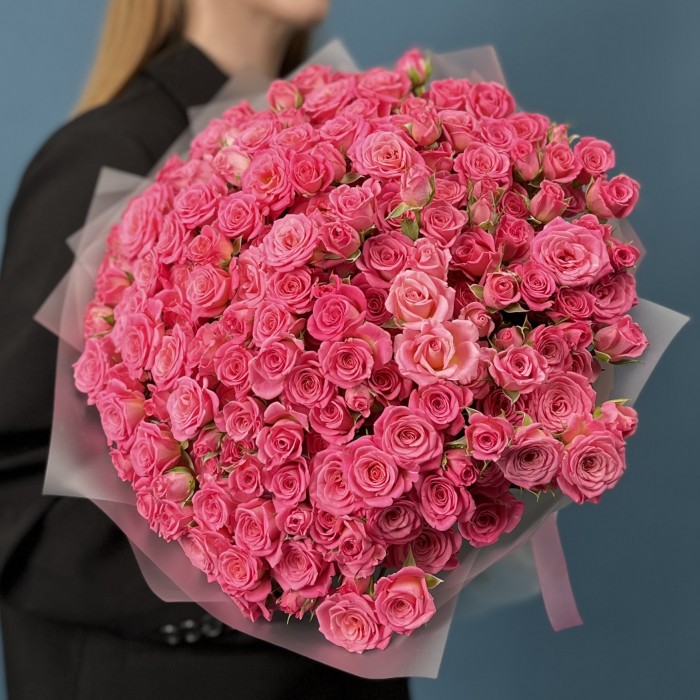 51 нежная кустовая роза Натали 40 см