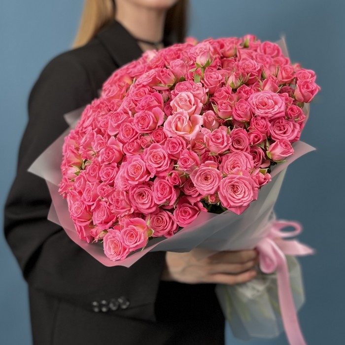 51 нежная кустовая роза Натали 40 см