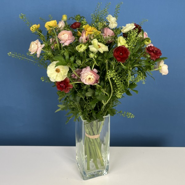 17 ярких полевых ранункулюсов с гринбелом