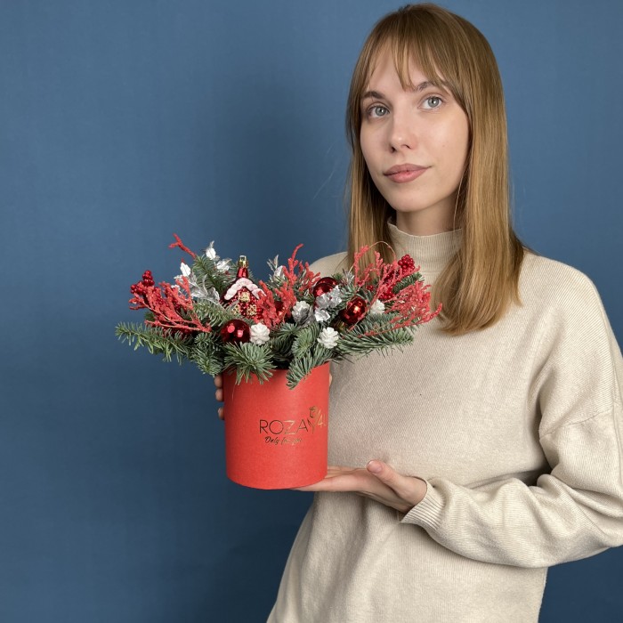 Новогодняя композиция Красный Блеск