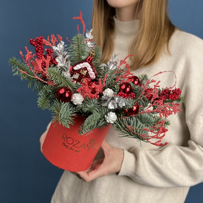 Новогодняя композиция Красный Блеск