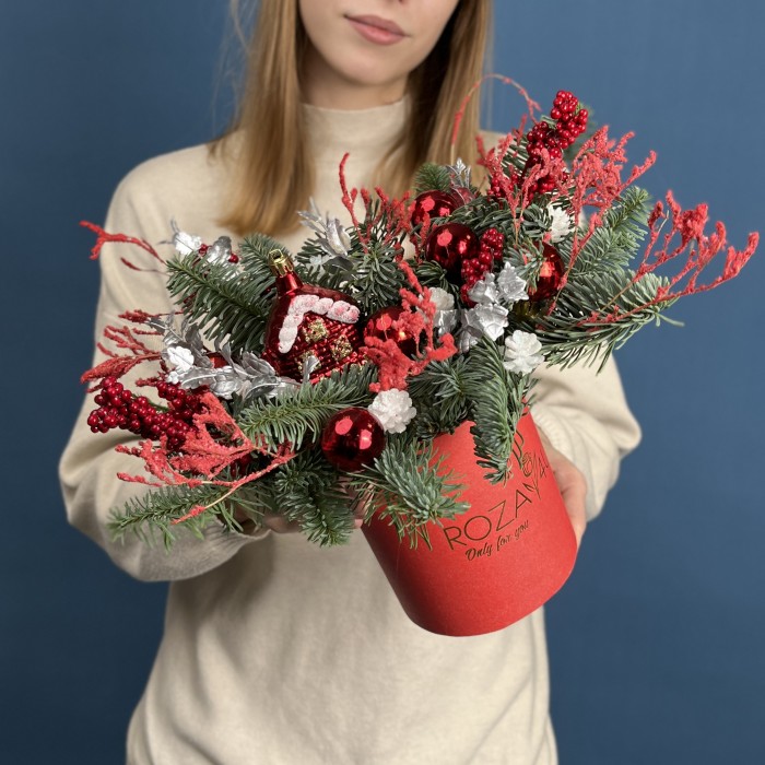 Новогодняя композиция Красный Блеск