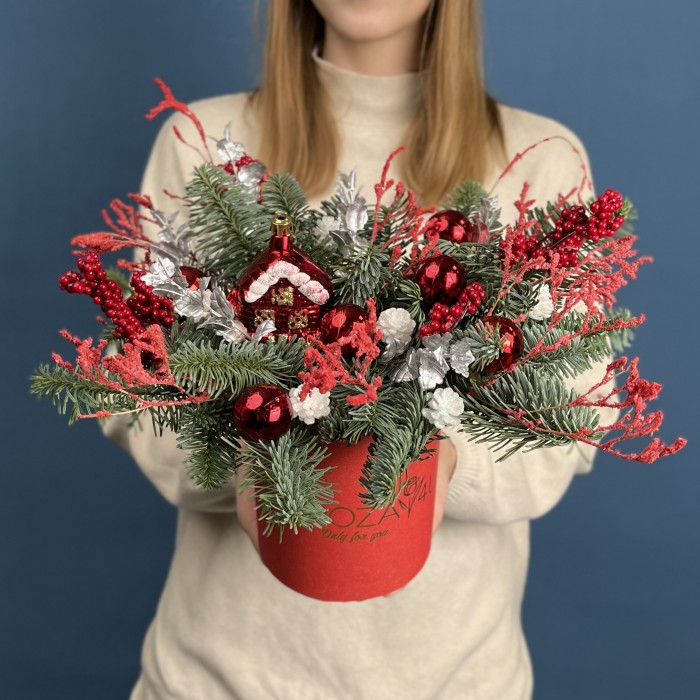 Новогодняя композиция Красный Блеск