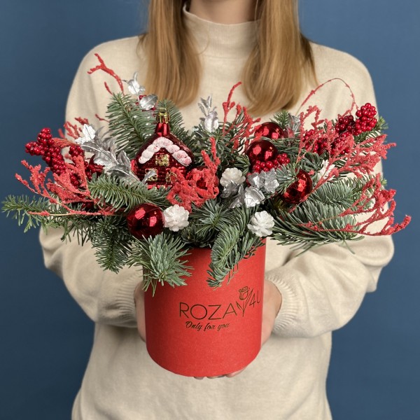 Новогодняя композиция Красный Блеск