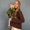3 розы Пинк Мондиаль 60 см
