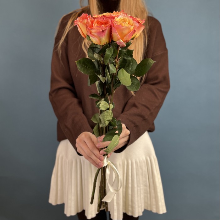 5 роз Фри спирит 50 см