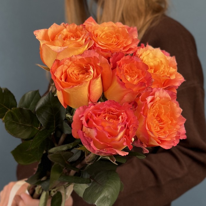 7 роз Фри спирит 50 см