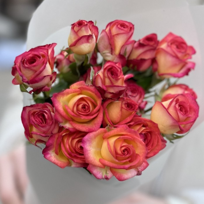 3 кустовые розы Саммер Дэнс