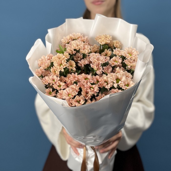 11 кустовых хризантем Капуцино