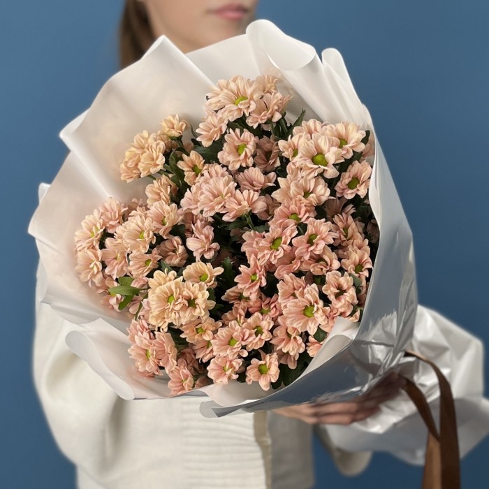 11 кустовых хризантем Капуцино