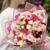35 кустовых роз нежный MIX