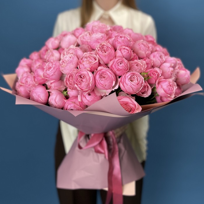 51 кустовая пионовидная Роза Мансфилд Пинк Парк 40 см