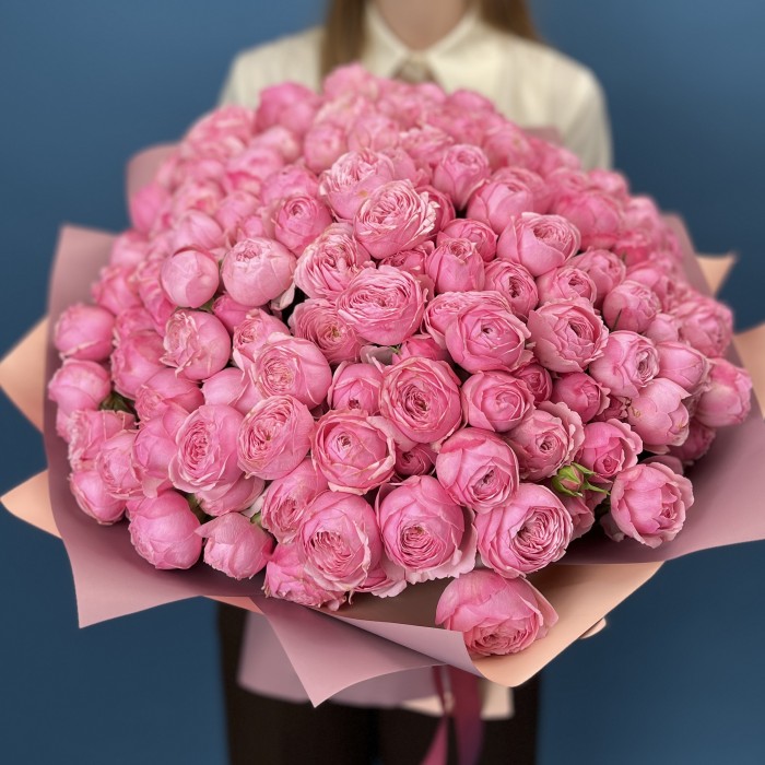 51 кустовая пионовидная Роза Мансфилд Пинк Парк 40 см