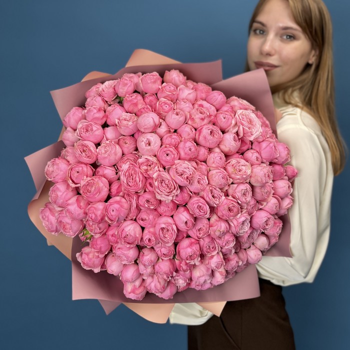 51 кустовая пионовидная Роза Мансфилд Пинк Парк 40 см