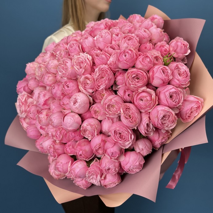 51 кустовая пионовидная Роза Мансфилд Пинк Парк 40 см