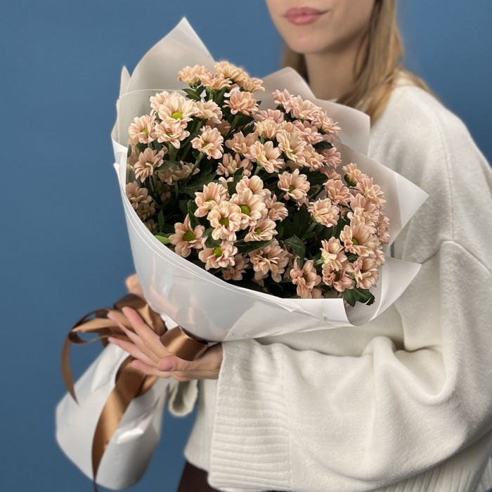 7 кустовых хризантем Капуцино