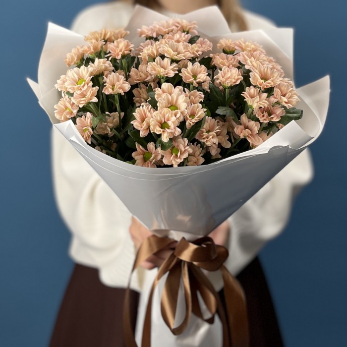 7 кустовых хризантем Капуцино