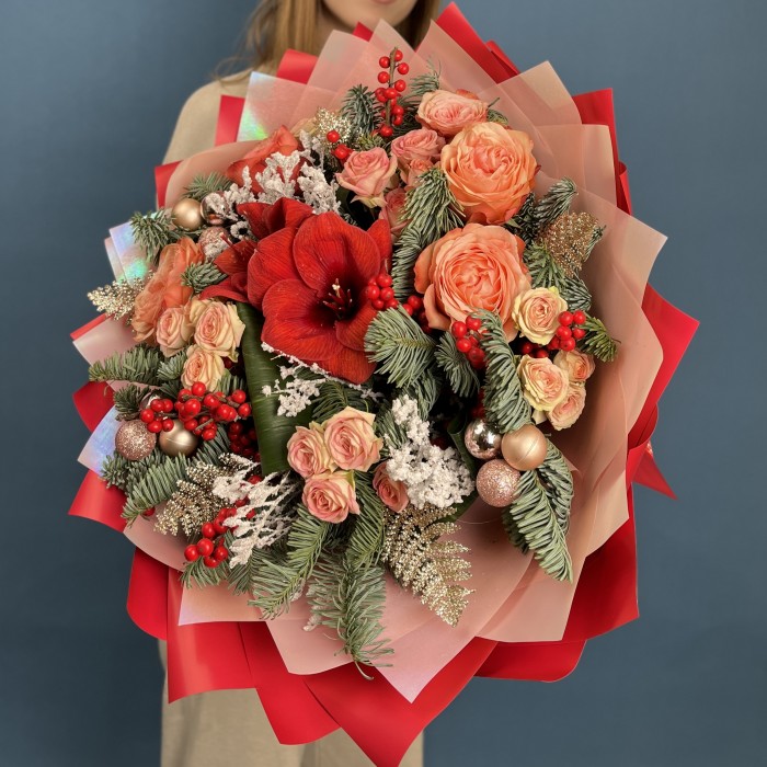 Авторский букет с амарилисом