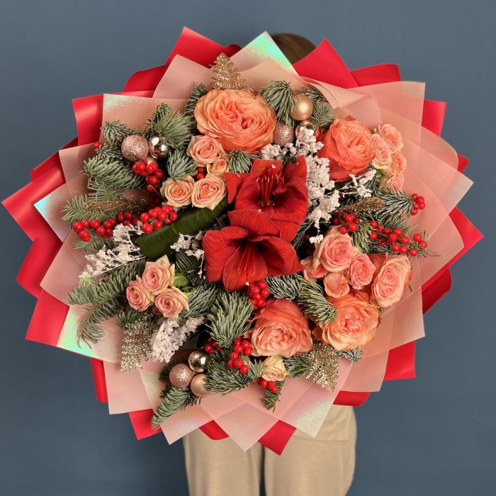 Авторский букет с амарилисом