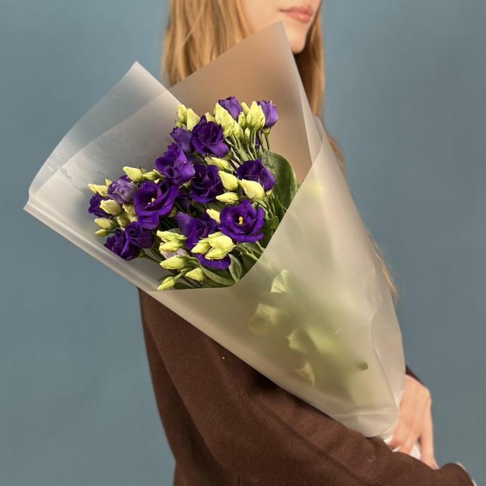 Букет из 3 фиолетовых эустом